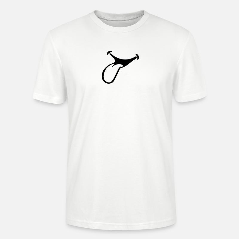 bâton de bouche langue - T-shirt bio CRAFTER Stanley Stella Unisexe - blanc