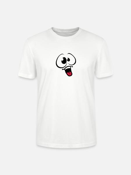 Funny Comic Face - Stanley/Stella Unisex Bio-T-Shirt CRAFTER - Weiß