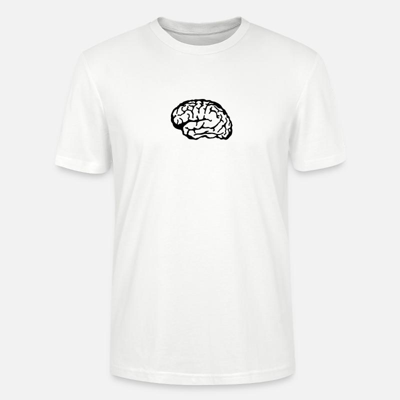 brain - T-shirt bio CRAFTER Stanley Stella Unisexe - blanc