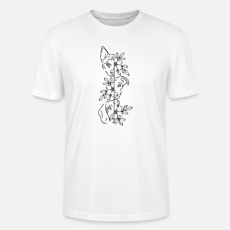3 Hundeblumen - Stanley/Stella Unisex Bio-T-Shirt CRAFTER - Weiß