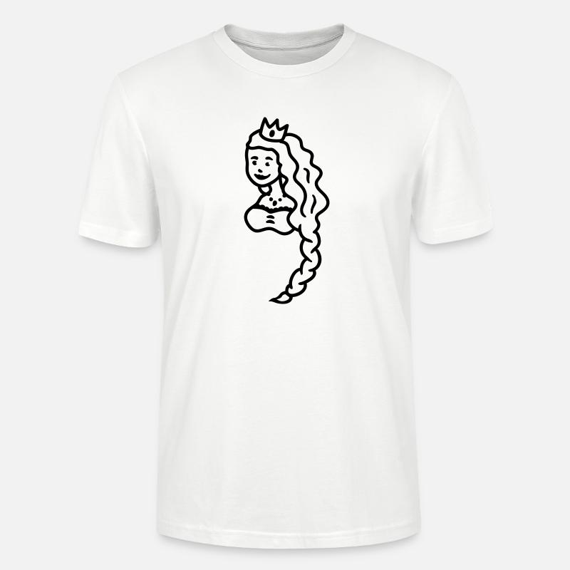 Prinzessin Haare - line - Stanley/Stella Unisex Bio-T-Shirt CRAFTER - Weiß