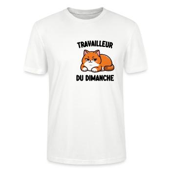 travailleur du dimanche - T-shirt bio CRAFTER Stanley Stella Unisexe - blanc - Devant - Alina (178cm) & Michal (187cm)