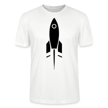 Rakete - Stanley/Stella Unisex Bio-T-Shirt CRAFTER - Weiß - Vorne - Alina (178cm) & Michal (187cm)