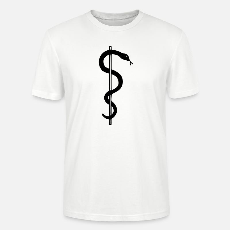 Äskulapstab Asklepiosstab - Stanley/Stella Unisex Bio-T-Shirt CRAFTER - Weiß