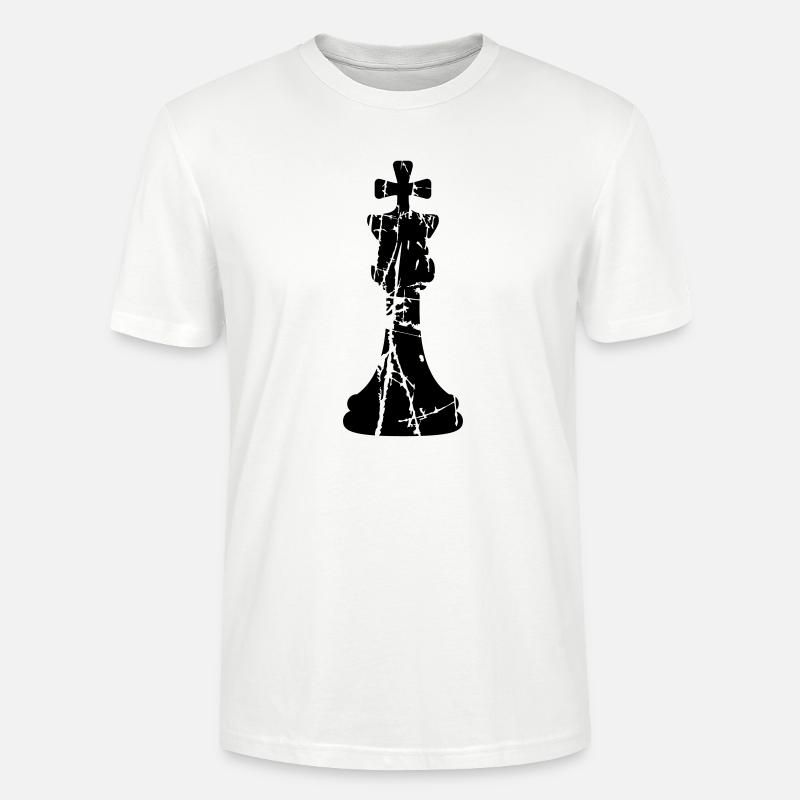 Kratzer Risse Schach - Stanley/Stella Unisex Bio-T-Shirt CRAFTER - Weiß