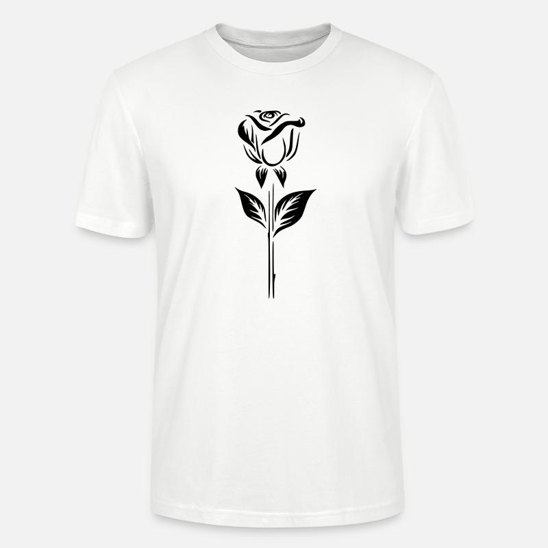 Conception simple d’un logo rose - T-shirt bio CRAFTER Stanley Stella Unisexe - blanc