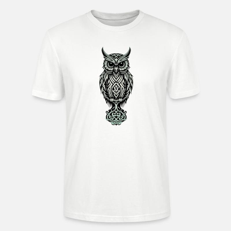 Keltische Eule - Stanley/Stella Unisex Bio-T-Shirt CRAFTER - Weiß