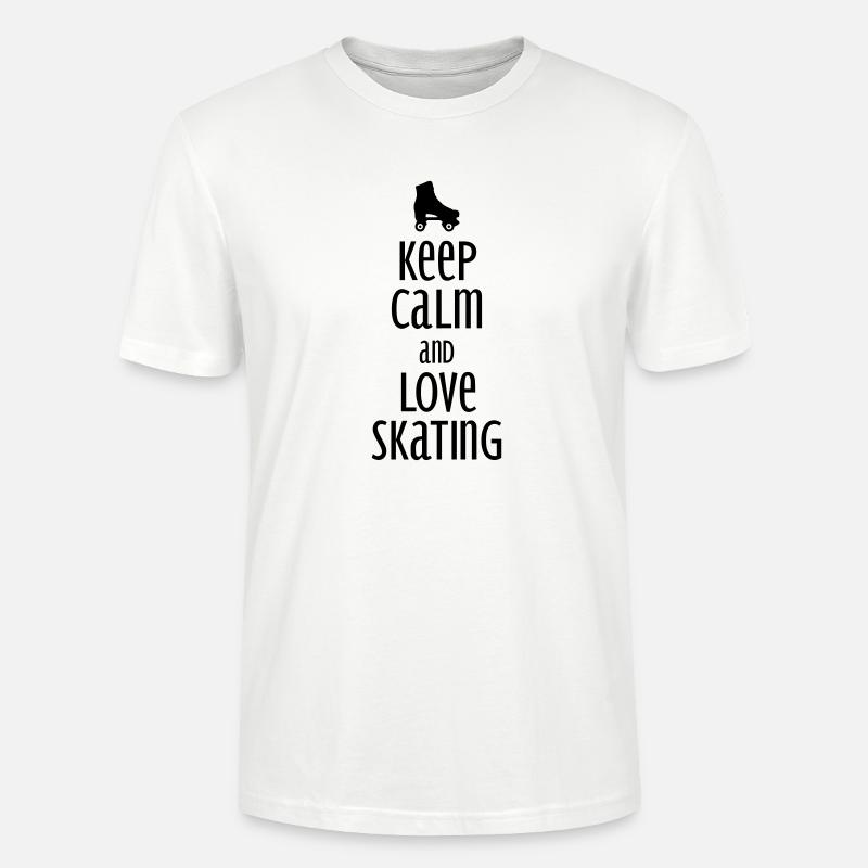 Reste calme et aime patiner - T-shirt bio CRAFTER Stanley Stella Unisexe - blanc