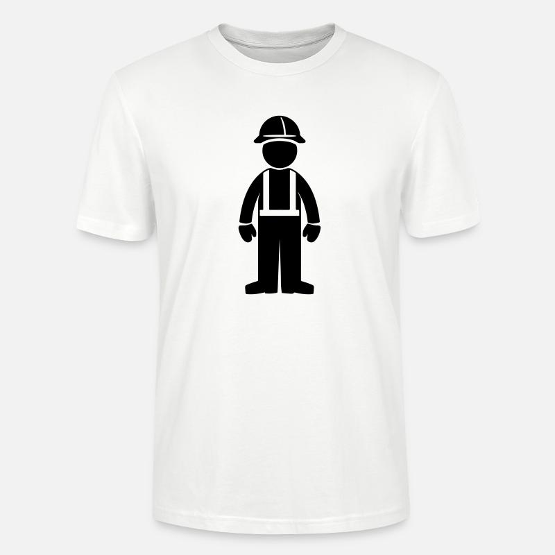 Construction workers - Stanley/Stella CRAFTER Unisex Organic T-Shirt - white