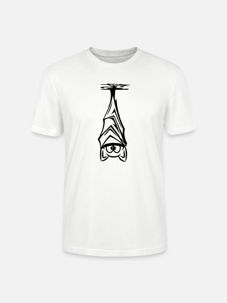 Fledermaus hängend - Stanley/Stella Unisex Bio-T-Shirt CRAFTER - Weiß