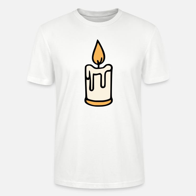 Kerze - Stanley/Stella Unisex Bio-T-Shirt CRAFTER - Weiß