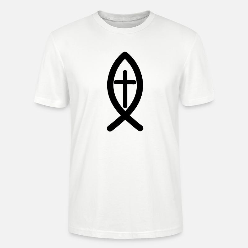 Jesus-Symbol - Stanley/Stella Unisex Bio-T-Shirt CRAFTER - Weiß