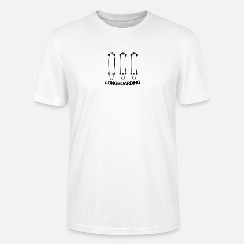 Longboard,longboarder,longboard, planche à roulett - T-shirt bio CRAFTER Stanley Stella Unisexe - blanc