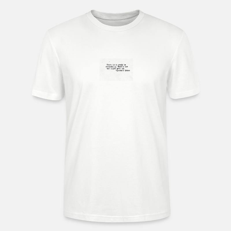 Quotedesign - Leonard Cohen - Stanley/Stella CRAFTER Unisex Organic T-Shirt - white