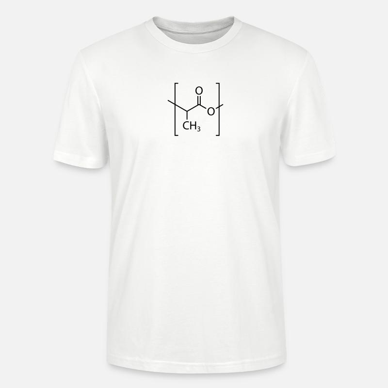Polylactic acid (PLA) molecule. - Stanley/Stella CRAFTER Unisex Organic T-Shirt - white