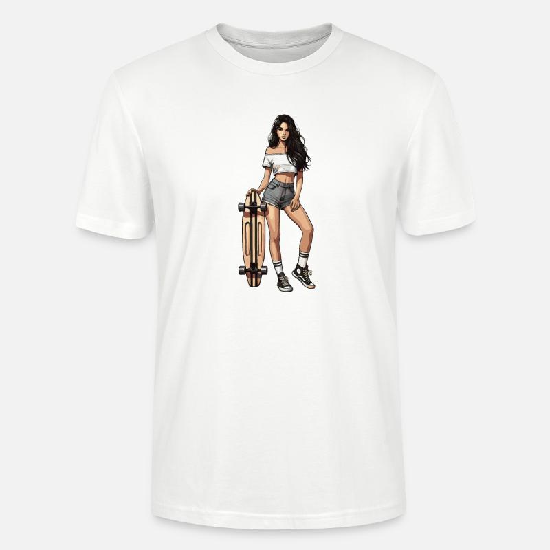 Longboard - T-shirt bio CRAFTER Stanley Stella Unisexe - blanc