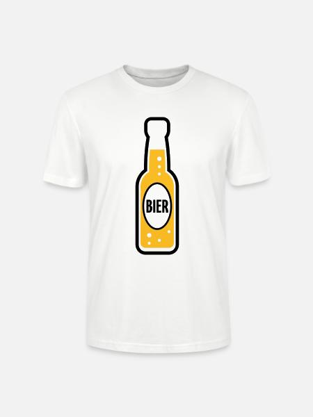 Bierflasche (Bier / Bierchen / POS 2C) - Stanley/Stella Unisex Bio-T-Shirt CRAFTER - Weiß