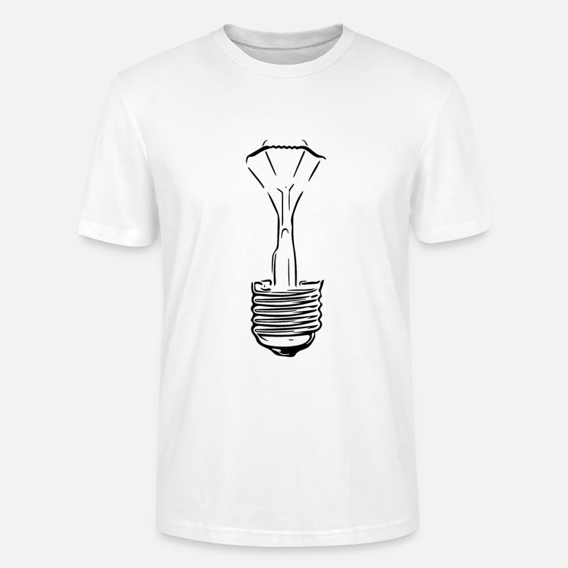 Lampe mit defektem Glaskolben - Stanley/Stella Unisex Bio-T-Shirt CRAFTER - Weiß