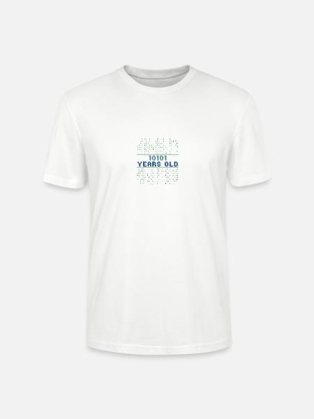 21st birthday 21 years old Binary Code Computer Science - Stanley/Stella CRAFTER Unisex Organic T-Shirt - white