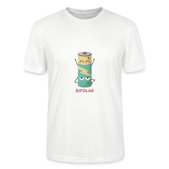 Batterie bipolaire - T-shirt bio CRAFTER Stanley Stella Unisexe - blanc - Devant - Alina (178cm) & Michal (187cm)