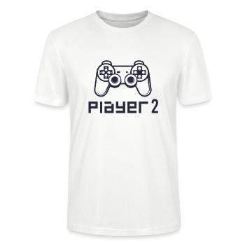Player 2 Gaming Controller PS - Stanley/Stella Unisex Bio-T-Shirt CRAFTER - Weiß - Vorne - Alina (178cm) & Michal (187cm)