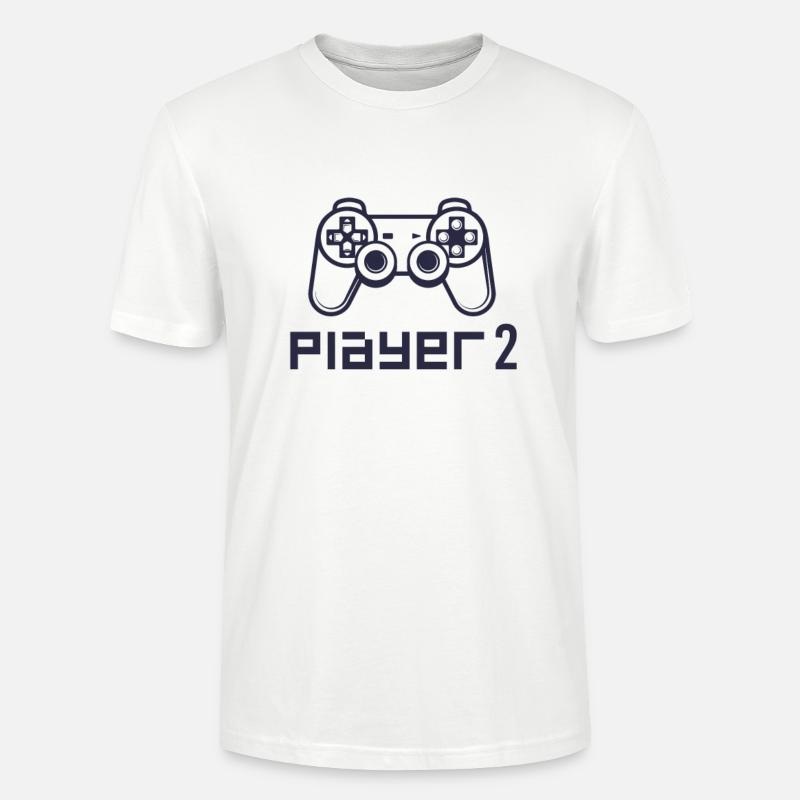 Player 2 Gaming Controller PS - Stanley/Stella CRAFTER Unisex Organic T-Shirt - white