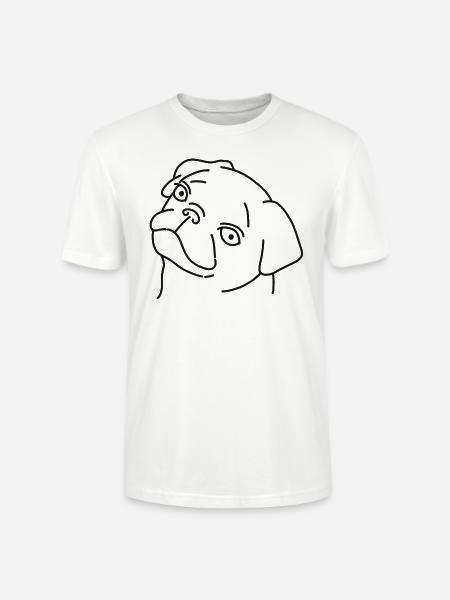 Mops - Stanley/Stella Unisex Bio-T-Shirt CRAFTER - Weiß