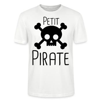 petit pirate - T-shirt bio CRAFTER Stanley Stella Unisexe - blanc - Devant - Alina (178cm) & Michal (187cm)