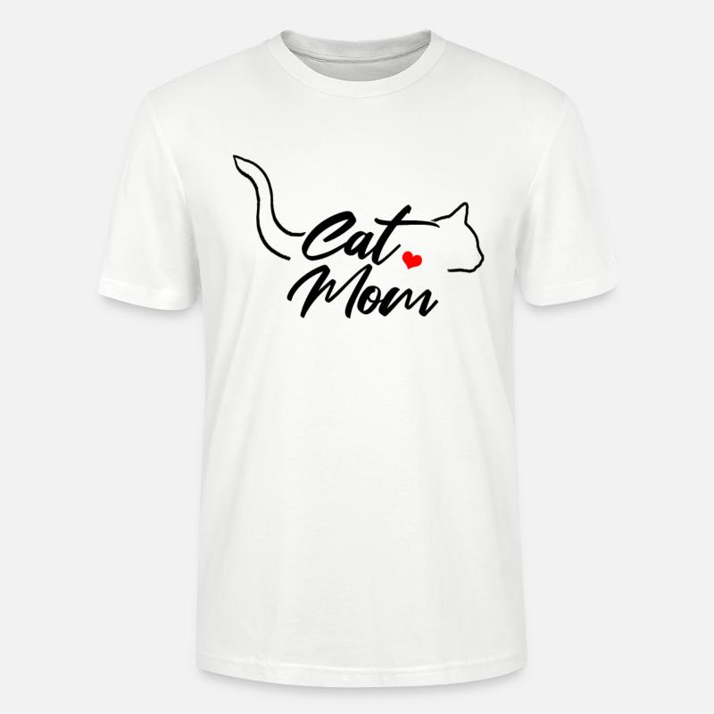 La mère chat minou chat - T-shirt bio CRAFTER Stanley Stella Unisexe - blanc