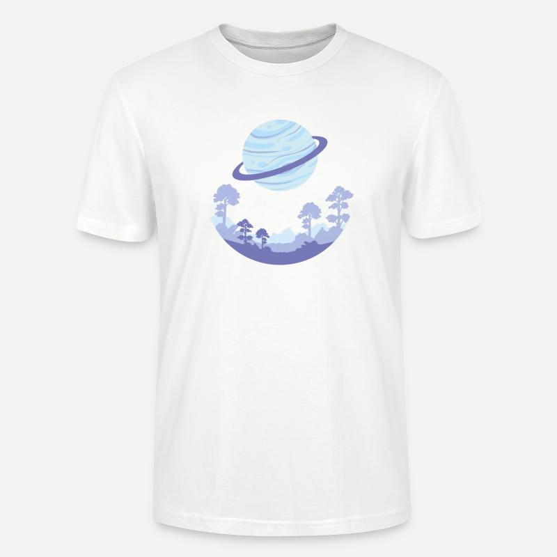 Galaxie Planète - T-shirt bio CRAFTER Stanley Stella Unisexe - blanc