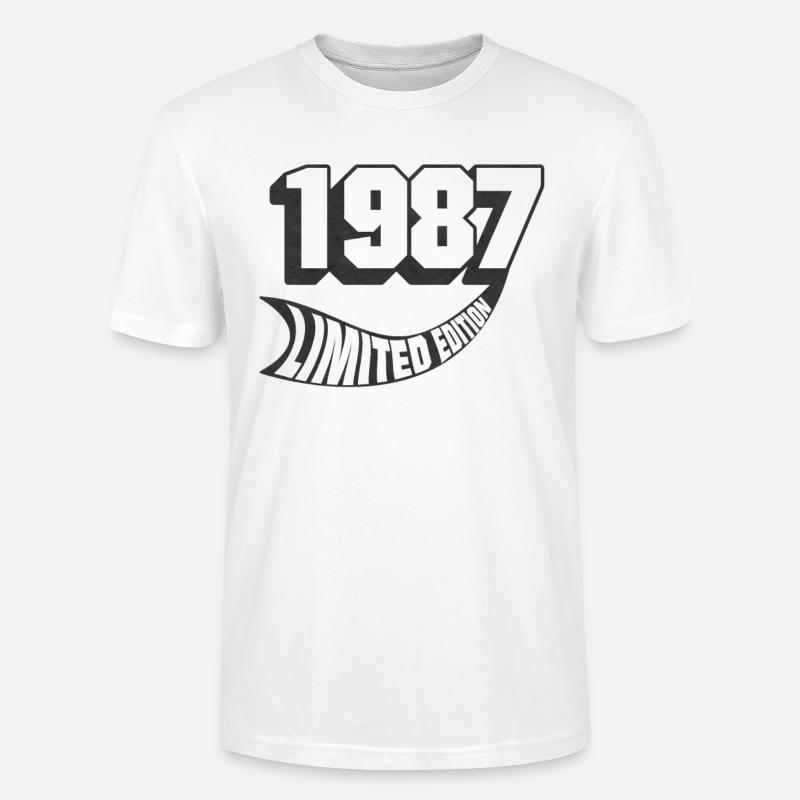 1987 Naissance d’un anniversaire - T-shirt bio CRAFTER Stanley Stella Unisexe - blanc