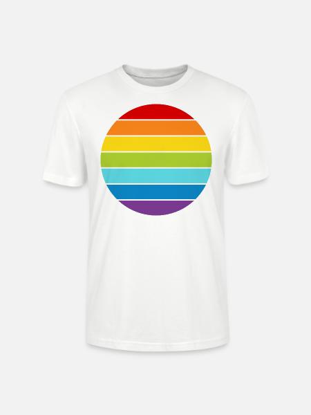 Rainbow Circle - Stanley/Stella CRAFTER Unisex Organic T-Shirt - white