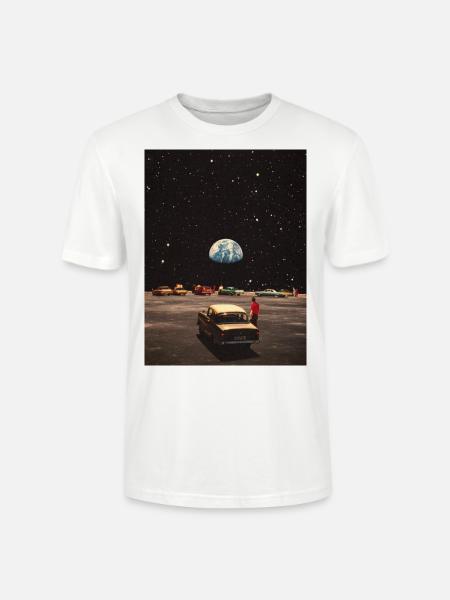 Missing Home - Retro Futuristische CollageKunst - Stanley/Stella Unisex Bio-T-Shirt CRAFTER - Weiß