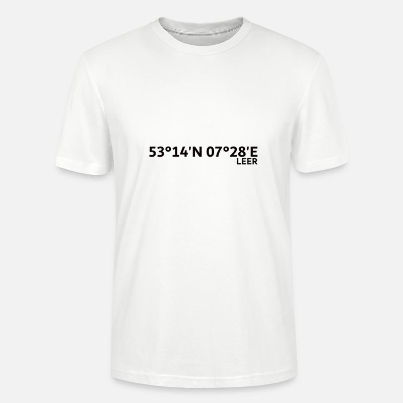Empty coordinates - Stanley/Stella CRAFTER Unisex Organic T-Shirt - white