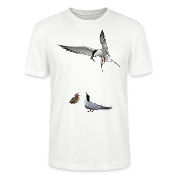 Common tern - Stanley/Stella CRAFTER Unisex Organic T-Shirt - white - Front - Alina (178cm) & Michal (187cm)