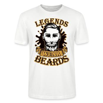 Legends wear beards - Stanley/Stella Unisex Bio-T-Shirt CRAFTER - Weiß - Vorne - Alina (178cm) & Michal (187cm)