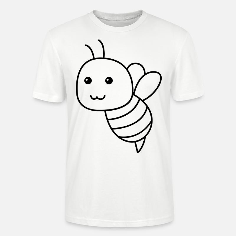 Honigbiene Comic Tier - Stanley/Stella Unisex Bio-T-Shirt CRAFTER - Weiß