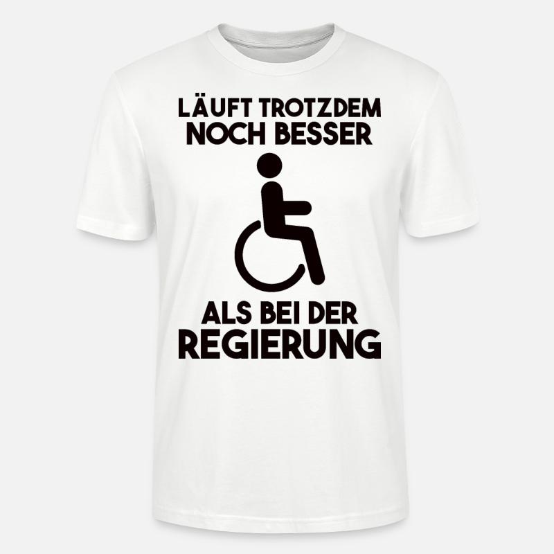 Rollstuhl Rollstuhlfahrer Spruch Geschenk - Stanley/Stella Unisex Bio-T-Shirt CRAFTER - Weiß