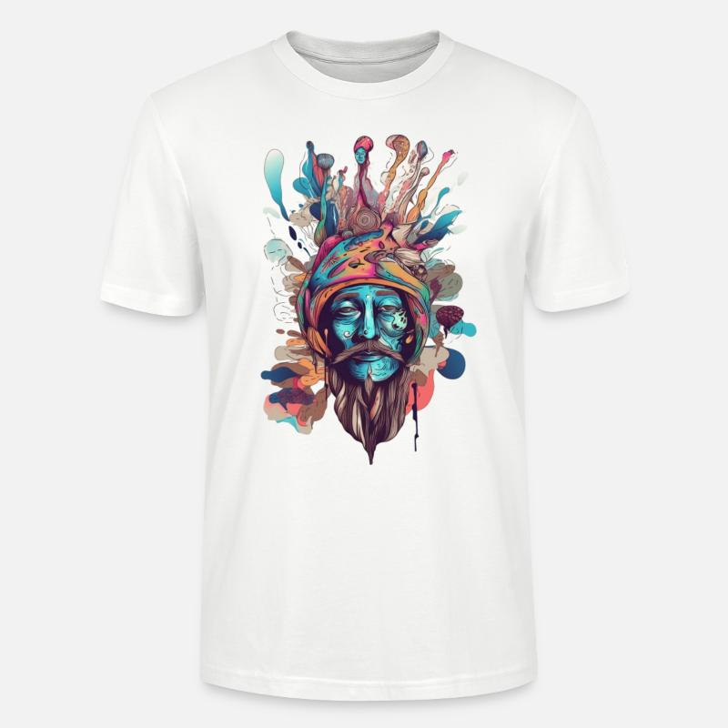 Trippy Schamane - Stanley/Stella Unisex Bio-T-Shirt CRAFTER - Weiß