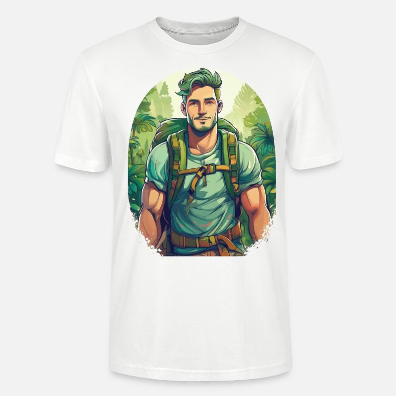 Un aventurier à l’aventure - T-shirt bio CRAFTER Stanley Stella Unisexe - blanc