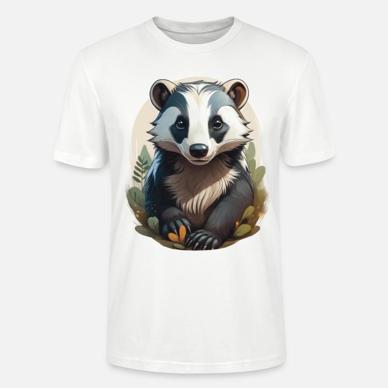 Ein niedlicher Dachs - Stanley/Stella Unisex Bio-T-Shirt CRAFTER - Weiß