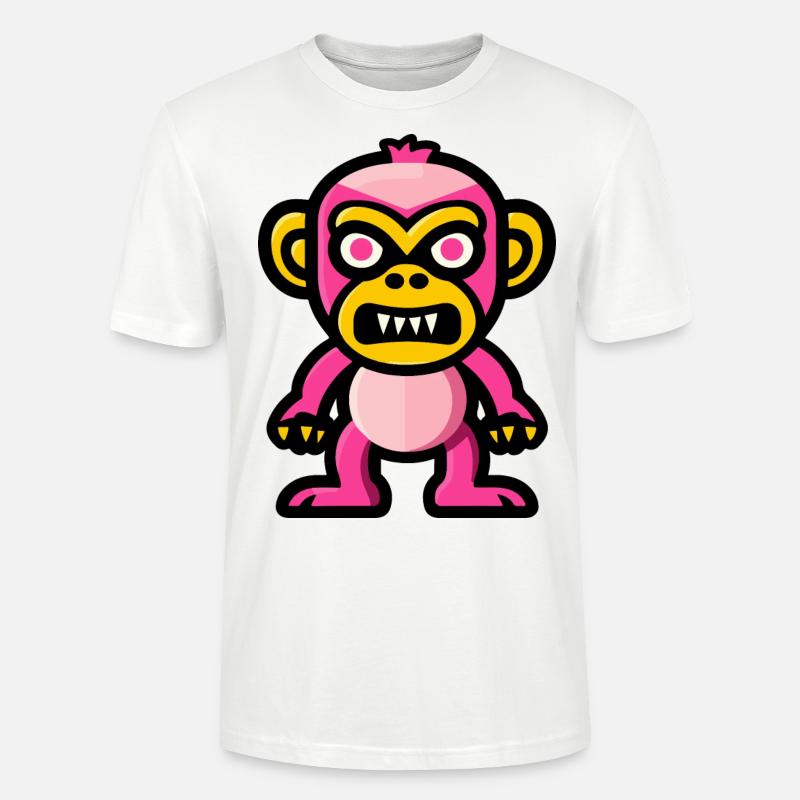 Monkey Halloween Comic Funny - Stanley/Stella CRAFTER Unisex Organic T-Shirt - white