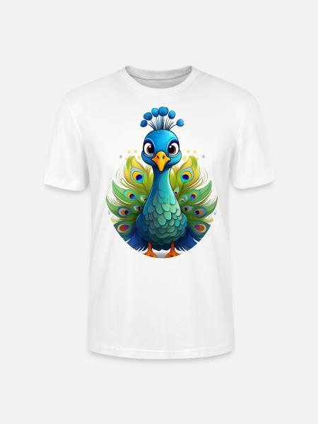 Pfau - Stanley/Stella Unisex Bio-T-Shirt CRAFTER - Weiß