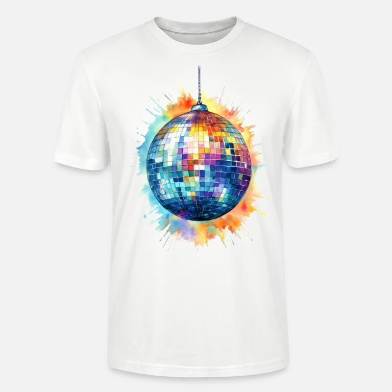 Eine Discokugel - Stanley/Stella Unisex Bio-T-Shirt CRAFTER - Weiß