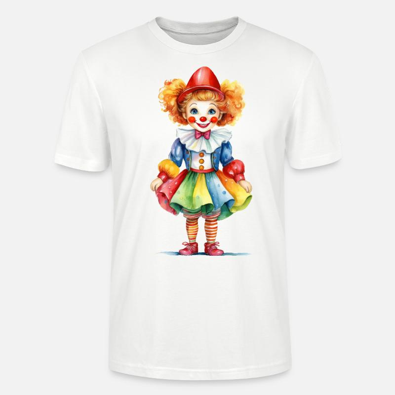 Karneval oder Fasching – Clown Kostüm - Stanley/Stella Unisex Bio-T-Shirt CRAFTER - Weiß