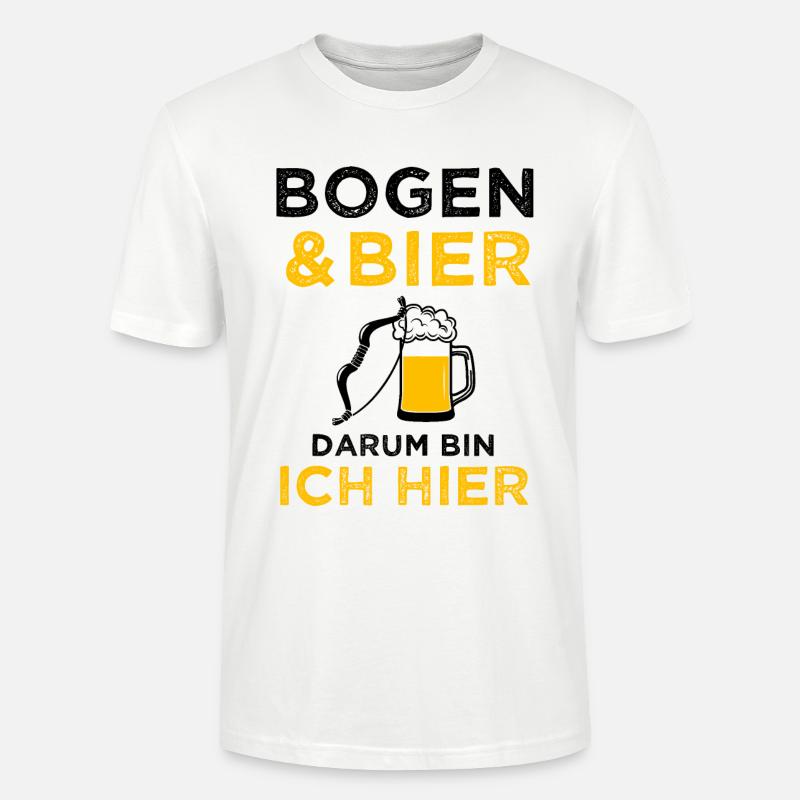Bogensport Bogenschießen Bogenschiessen Geschenk - Stanley/Stella Unisex Bio-T-Shirt CRAFTER - Weiß