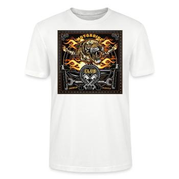 Tiger Biker - Stanley/Stella CRAFTER Unisex Organic T-Shirt - white - Front - Alina (178cm) & Michal (187cm)