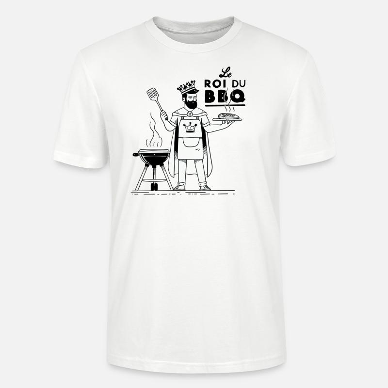 Le roi du BBQ - T-shirt bio CRAFTER Stanley Stella Unisexe - blanc