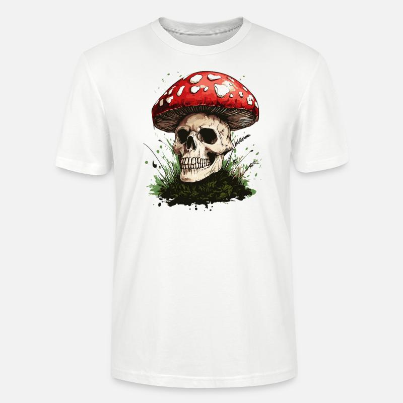 Toadstool Skull - Stanley/Stella CRAFTER Unisex Organic T-Shirt - white