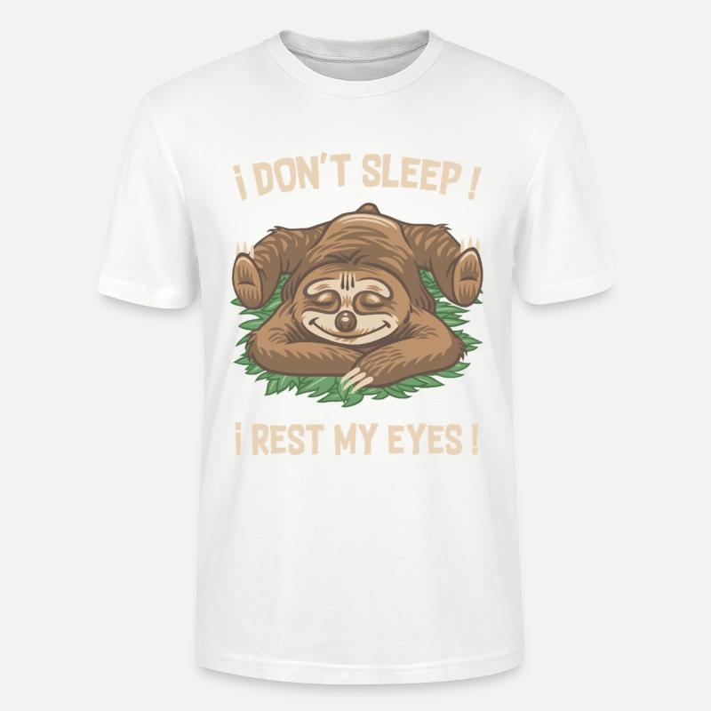 Faultier schlafen nicht! - Stanley/Stella Unisex Bio-T-Shirt CRAFTER - Weiß